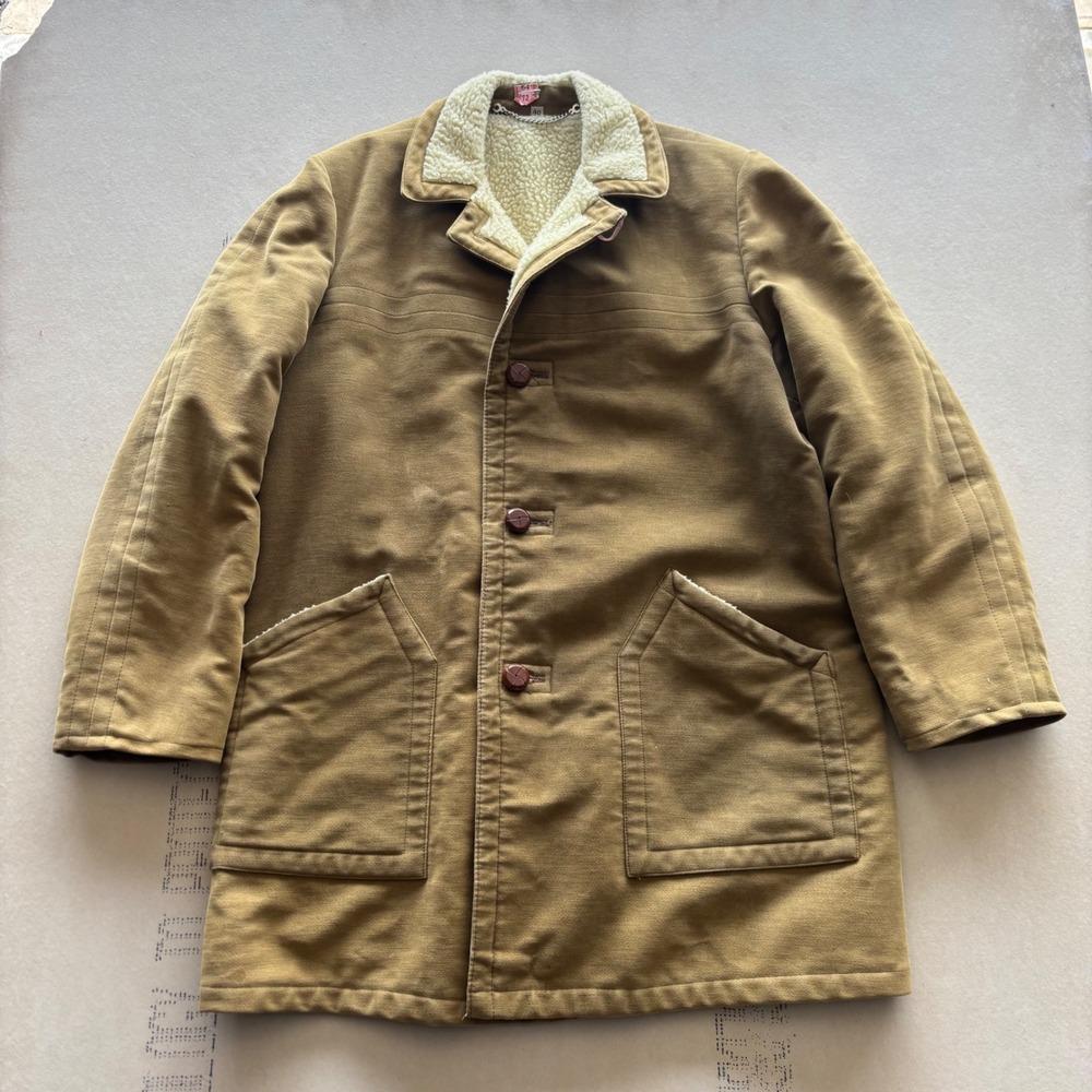 Vintage 60s Sherpa Lined Canvas‎ Rancher Jacket Coat